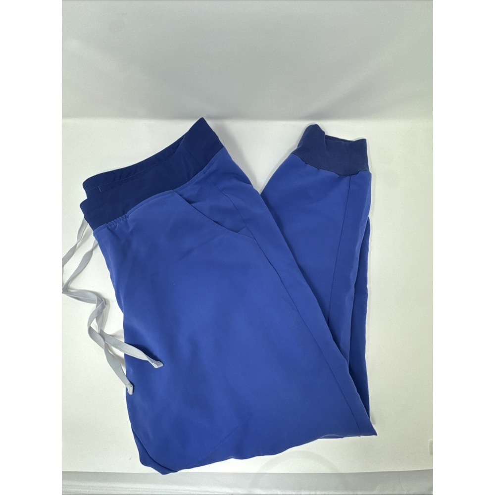 FIGS Womens HW Zamora Jogger Scrub Pants BLUE XL Nurse Dr Performance Pocket